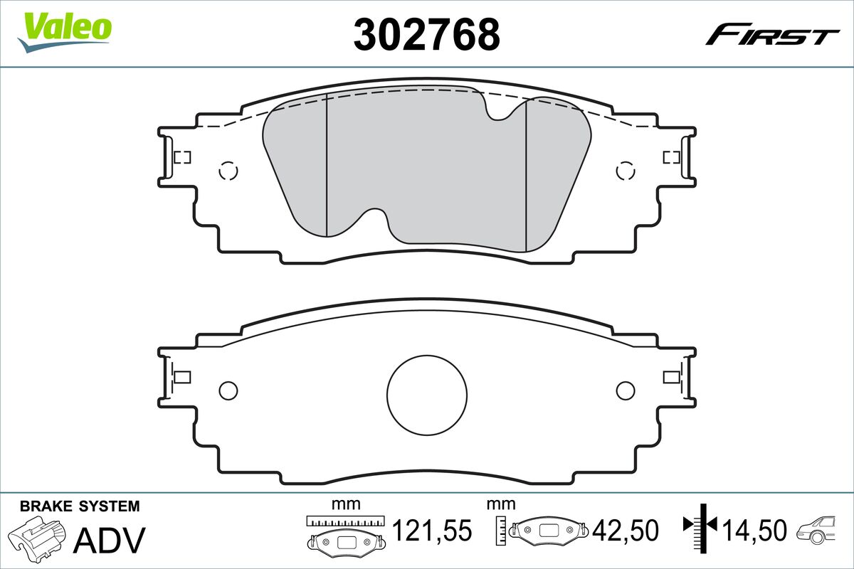 Set placute frana,frana disc 302768 VALEO